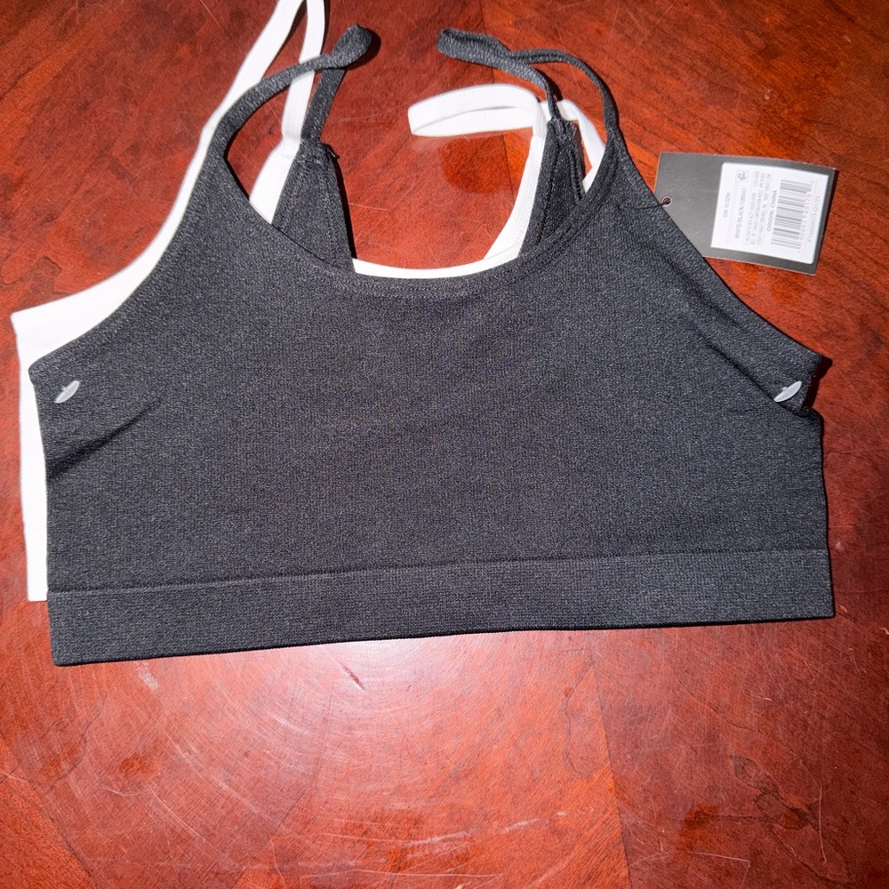 art class seamless bras 2pk black & white- small NWT-read description please